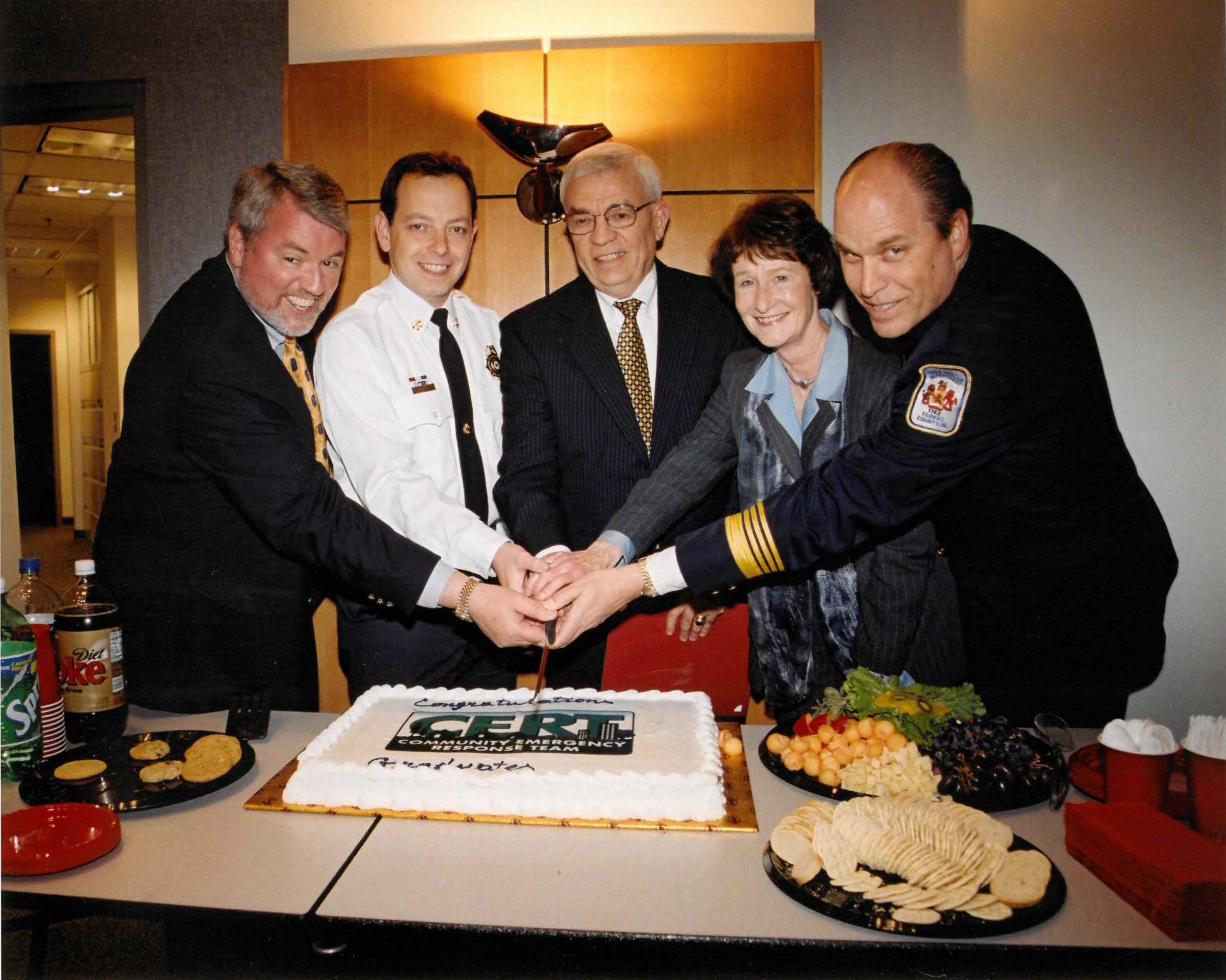 First CERT Class Graduation Cake Cutting